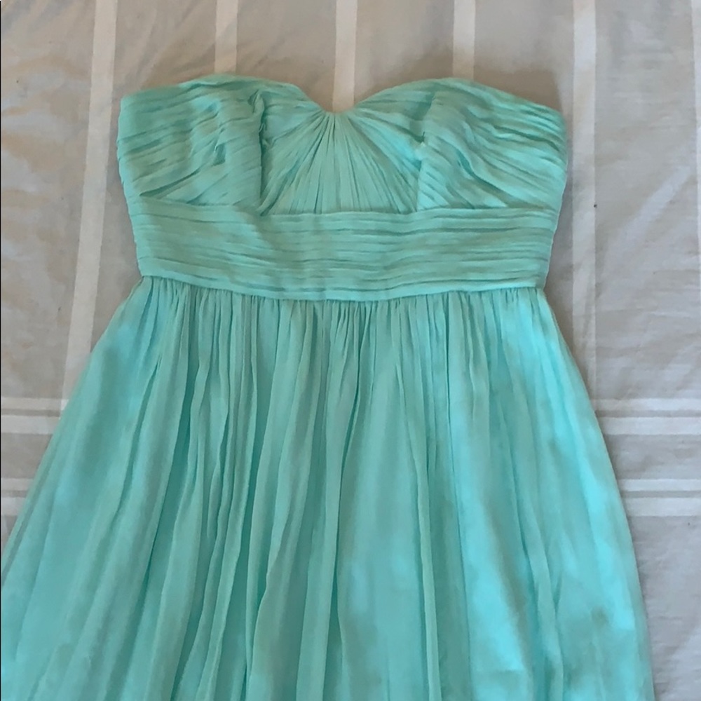 J.Crew turquoise Strapless Bridesmaid Dress